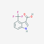 Structure of 1H-INDOLE-3-CARBOXYLIC ACID,4-(TRIFLUOROMETHYL)-