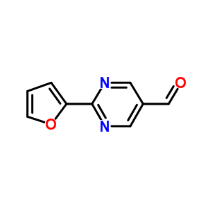 Structure of 2-(2-FURYL)-5-PYRIMIDINECARBALDEHYDE
