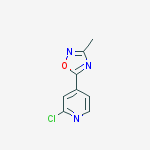 Structure of 2-CHLORO-4-(3-METHYL-1,2,4-OXADIAZOL-5-YL)PYRIDINE