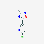 Structure of 2-chloro-5-(3-methyl-1,2,4-oxadiazol-5-yl)pyridine