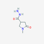 Structure of 1-METHYL-5-OXO-3-PYRROLIDINECARBOHYDRAZIDE