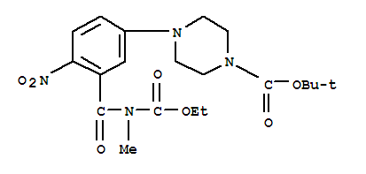 Structure of 1-BOC-4-(3-(ETHOXYCARBONYLMETHYLCARBAMOYL)-4-NITROPHENYL)PIPERAZINE