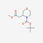 Structure of METHYL 4-N-BOC-MORPHOLINE-3-ACETATE