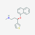 Structure of (3s)-n-methyl-3-naphthalen-1-yloxy-3-thiophen-3-ylpropan-1-amine