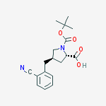 N-t-Butoxycarbonyl-trans-4-(2-cyanobenzyl)-L-proline;(2S,4R)-1-t-Butoxycarbonyl-4-(2-cyanobenzyl)pyrrolidine-2-carboxylic acid结构式