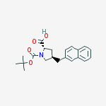 Structure of N-t-Butoxycarbonyl-trans-4-(2-naphthalenylmethyl)-L-proline;(2S,4R)-1-t-Butoxycarbonyl-4-(2-naphthalenylmethyl)pyrrolidine-2-carboxylic acid
