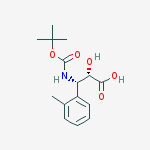 N-Boc-(2S,3S)-3-Amino-2-hydroxy-3-(2-methyl-phenyl)-propanoic acid结构式