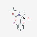 Structure of BOC-(R)-ALPHA-(2-FLUOROBENZYL)-PROLINE