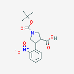 Structure of Boc-(+/-)-trans-4-(2-nitro-phenyl)-pyrrolidine-3-carboxylic acid