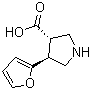 (3S,4S)-4-(呋喃-2-基)吡咯烷-3-羧酸结构式