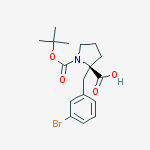 Structure of BOC-(R)-ALPHA-(3-BROMOBENZYL)-PROLINE