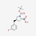 Structure of N-t-Butoxycarbonyl-trans-4-(3-fluorobenzyl)-L-proline;(2S,4R)-1-t-Butoxycarbonyl-4-(3-fluorobenzyl)pyrrolidine-2-carboxylic acid