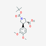 Structure of BOC-(TRANS)-4-(3,4-DIMETHOXY-PHENYL)-PYRROLIDINE-3-CARBOXYLIC ACID