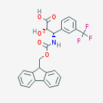 N-Fmoc-(2S,3S)-3-Amino-2-hydroxy-3-(3-trifluoromethyl-phenyl)-propanoic acid结构式