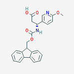 Structure of FMOC-(R)-3-AMINO-3-(6-METHOXY-3-PYRIDYL)-PROPIONIC ACID