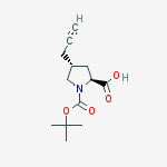 Structure of N-t-Butoxycarbonyl-trans-4-propynyl-L-proline;(2S,4R)-1-t-Butoxycarbonyl-4-propynylmethylpyrrolidine-2-carboxylic acid