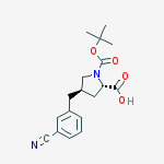 Structure of N-t-Butoxycarbonyl-trans-4-(3-cyanobenzyl)-L-proline;(2S,4R)-1-t-Butoxycarbonyl-4-(3-cyanobenzyl)pyrrolidine-2-carboxylic acid