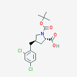 Structure of N-t-Butoxycarbonyl-trans-4-(2,4-dichlorobenzyl)-L-proline;(2S,4R)-1-t-Butoxycarbonyl-4-(2,4-dichlorobenzyl)pyrrolidine-2-carbonylic acid