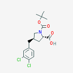 Structure of N-t-Butoxycarbonyl-trans-4-(3,4-dichlorobenzyl)-L-proline;(2S,4R)-1-t-Butoxycarbonyl-4-(3,4-dichlorobenzyl)pyrrolidine-2-carbonylic acid