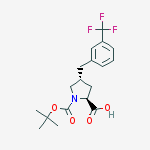 Structure of N-t-Butoxycarbonyl-trans-4-(3-trifluoromethylbenzyl)-L-proline;(2S,4R)-1-t-Butoxycarbonyl-4-(3-trifluoromethylbenzyl)pyrrolidine-2-carboxylic acid