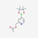 Structure of 2-PYRIDINEMETHANOL, 4-(4,4,5,5-TETRAMETHYL-1,3,2-DIOXABOROLAN-2-YL)-, 2-ACETATE