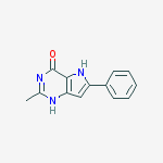 2-methyl-6-phenylpyrrolo[3,2-d]pyrimidin-4-ol结构式