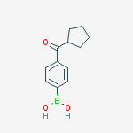 Structure of 4-(Cyclopentanecarbonyl)phenylboronic acid