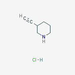 Structure of 3-Ethynylpiperidine hydrochloride (1:1)