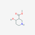 Structure of 4-HYDROXY-PIPERIDINE-3-CARBOXYLIC ACID METHYL ESTER