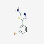 5-(3-bromophenyl)thiazol-2-amine结构式