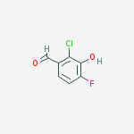 Structure of Benzaldehyde,  2-chloro-4-fluoro-3-hydroxy-