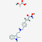 Structure of (e)-n-hydroxy-3-[4-[[2-(2-methyl-1h-indol-3-yl)ethylamino]methyl]phenyl]prop-2-enamide;2-hydroxypropanoic Acid