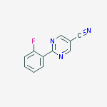2-(2-Fluoro-phenyl)-pyrimidine-5-carbonitrile结构式
