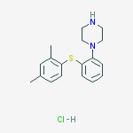 Structure of 1-[2-(2,4-DiMethylphenylsulfanyl)phenyl]piperazine Hydrochloride