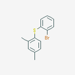 1-[(2-溴苯基)硫基]-2,4-二甲基苯结构式