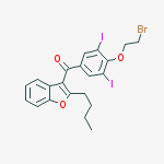 2-N-BUTYL-4-[(2-BROMOETHOXY)-3,5-DIIODOBENZOYL]BENZOFURAN结构式