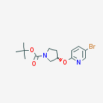 Structure of (S)-3-(5-BroMo-pyridin-2-yloxy)-pyrrolidine-1-carboxylic acid tert-butyl ester