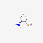 Structure of TRANS-4-(DIMETHYLAMINO)-3-PYRROLIDINOL 95%