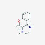 1-(1-Methyl-3-phenylpiperazin-2-yl)ethanone结构式