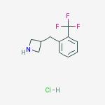 3-[2-(Trifluoromethyl)benzyl]azetidine hydrochloride结构式