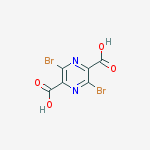 3,6-Dibromopyrazine-2,5-dicarboxylic acid结构式
