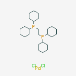 Structure of [1,2-Bis(dicyclohexylphosphino)ethane]palladium(II) chloride