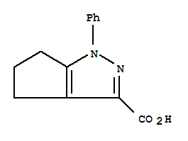 1-PHENYL-1,4,5,6-TETRAHYDROCYCLOPENTA[C]PYRAZOLE-3-CARBOXYLIC ACID结构式