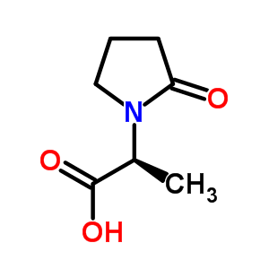 Structure of (2S)-2-(2-oxopyrrolidin-1-yl)propanoic acid