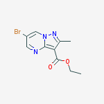 Structure of Ethyl 6-bromo-2-methylpyrazolo[1,5-a]pyrimidine-3-carboxylate