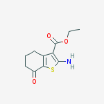 Chemical structure of Ethyl 2-amino-7-oxo-4,5,6,7-tetrahydrobenzo[b]thiophene-3-carboxylate