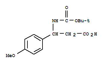 3-(Boc-氨基)-3-(4-甲氧基苯基)丙酸结构式