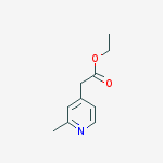 ethyl 2-(2-methylpyridin-4-yl)acetate结构式