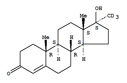 Structure of 4-ANDROSTEN-17ALPHA-METHYL-D3-17BETA-OL-3-ONE