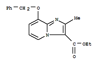 Structure of 8-BENZYLOXY-2-METHYL-IMIDAZO[1,2-A]PYRIDINE-3-CARBOXYLIC ACID ETHYL ESTER